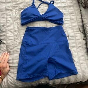 women’s workout set - blue size small